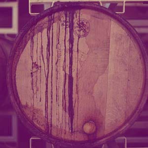 Organic Wine In A Wine Barrel